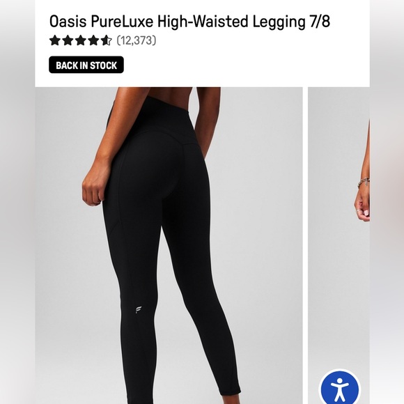 Fabletics Pants - Fabletics Oasis Pureluxe High-waisted legging 7/8 (Black)